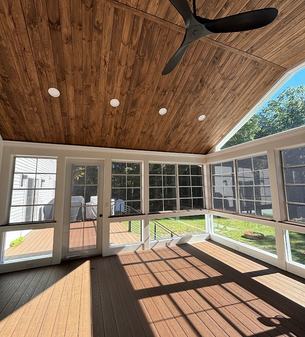 Deck building and repair project for a New Hampshire home